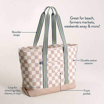 Itzy Ritzy Explorer™ Canvas Tote Bag: Check Yes!