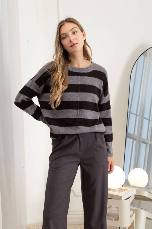 Williamsburg Stripe Crew Neck Sweater