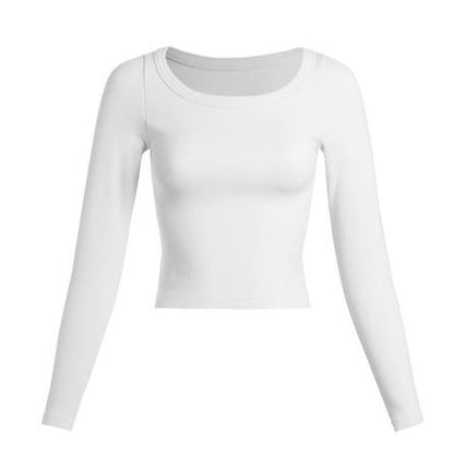 Central Ribbed Long Sleeve Top