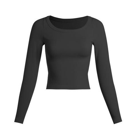 Central Ribbed Long Sleeve Top