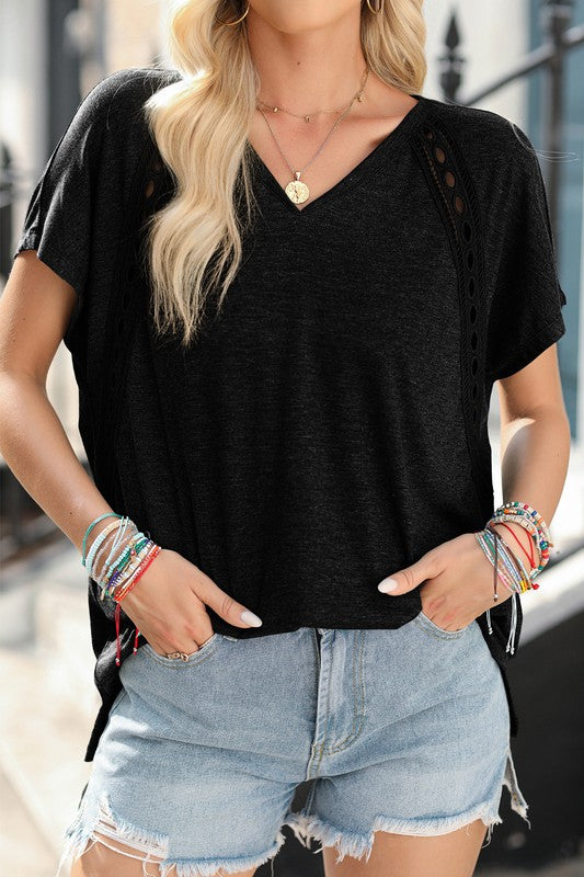 Lilburn Crochet Trim Tee