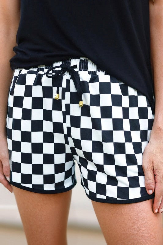 Jersey Checkered Athletic Short