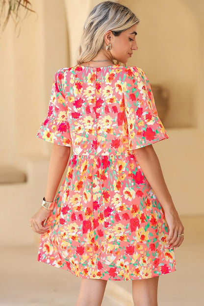 Lisle Floral Peplum Dress