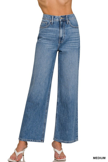 Zenana Achilles Ultra Rise Wide Leg Jeans