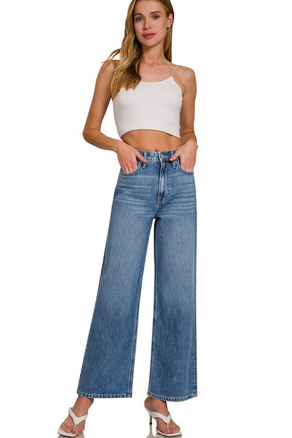 Zenana Achilles Ultra Rise Wide Leg Jeans