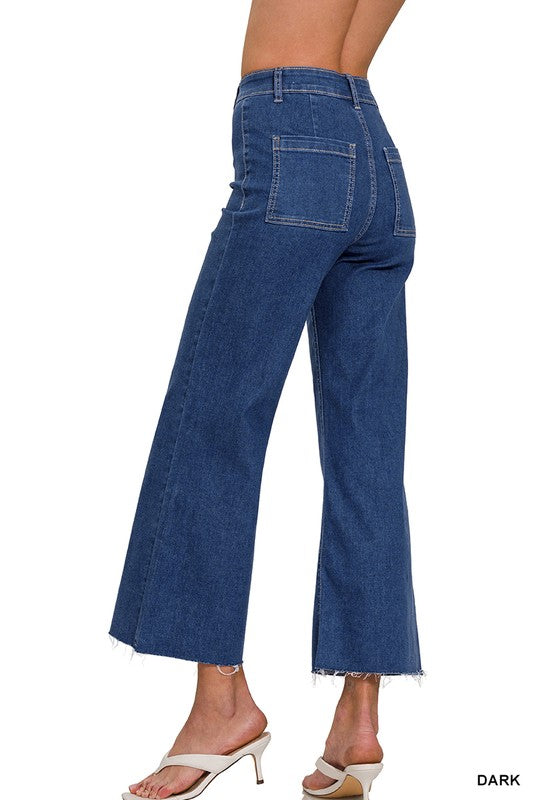 Zenana DW Ultra High Rise Wide Straght Leg Jeans