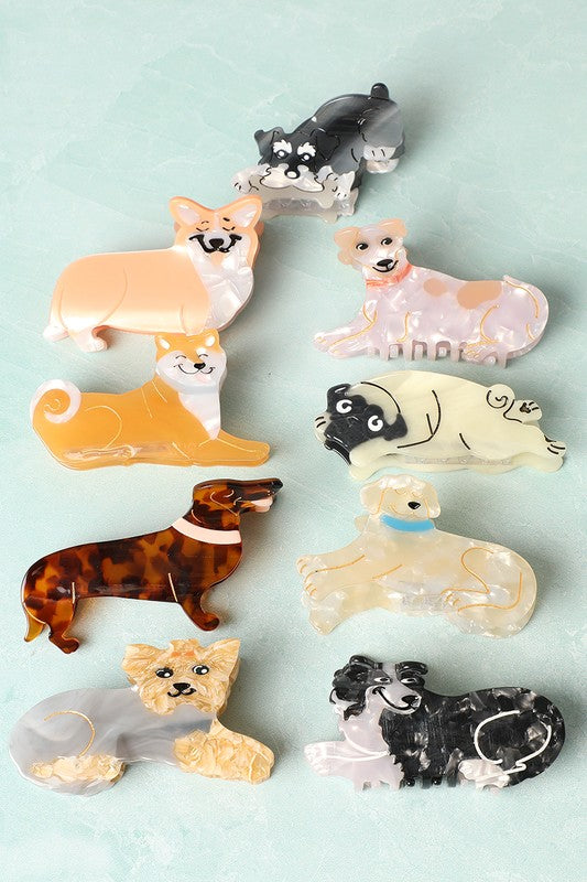 Acetate Mini Dog Claw Clips