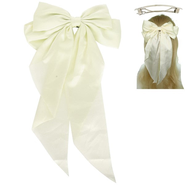 Satin Bow French Barrette