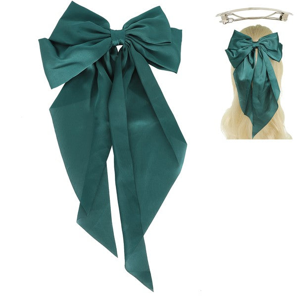 Satin Bow French Barrette