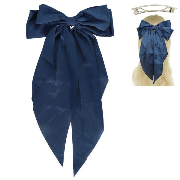 Satin Bow French Barrette
