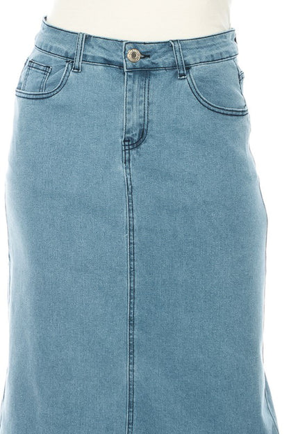 Penny Denim Midi Skirt