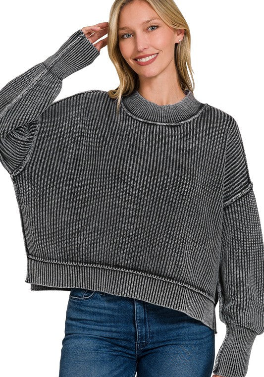 Carlin Contrast Mineral Knit Sweater