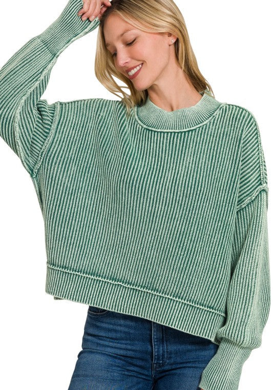 Carlin Contrast Mineral Knit Sweater