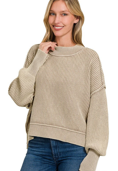Carlin Contrast Mineral Knit Sweater