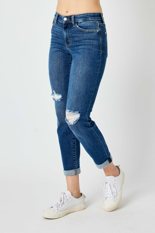 Judy Blue LaGrange DW Distressed Slim Jeans