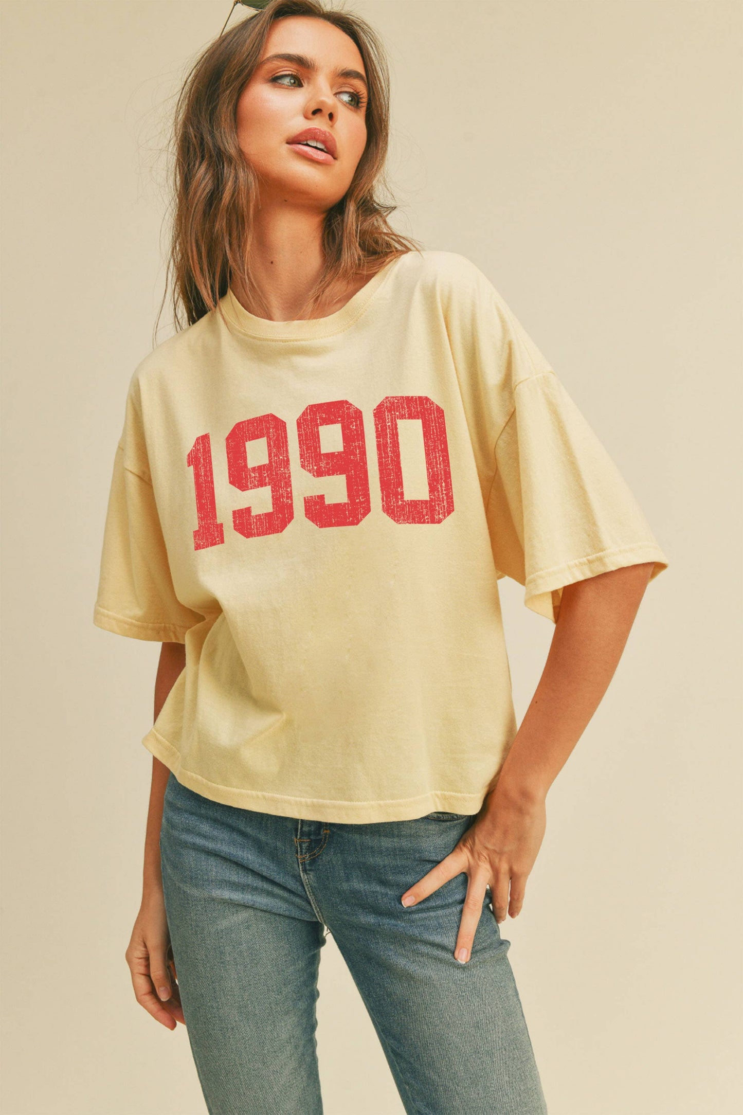 1990 Oversized Cropped Tee