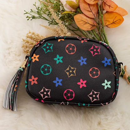 Girls Floral Tassel Bag