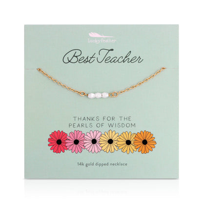 Best Teacher Pearl Necklace