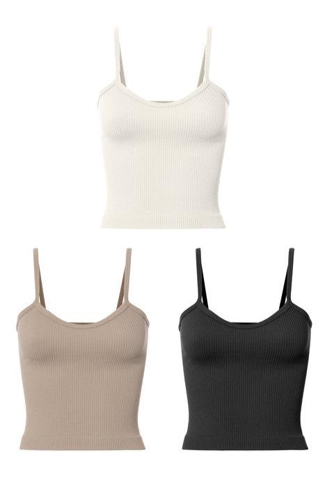 Ribbed Crop Basic Cami