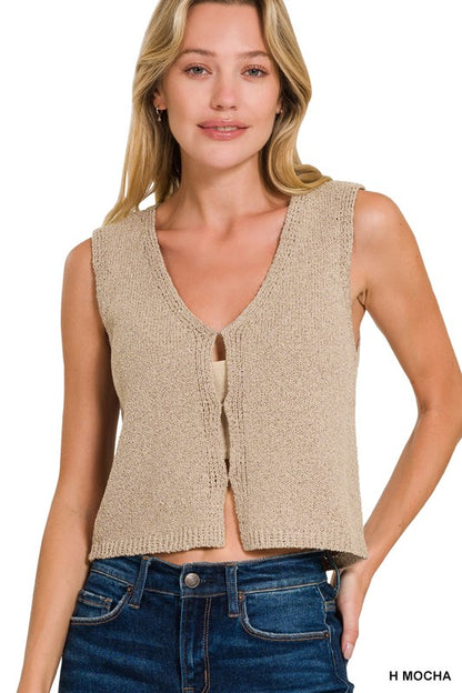 Ramona Hook & Eye Knit Vest