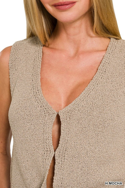 Ramona Hook & Eye Knit Vest