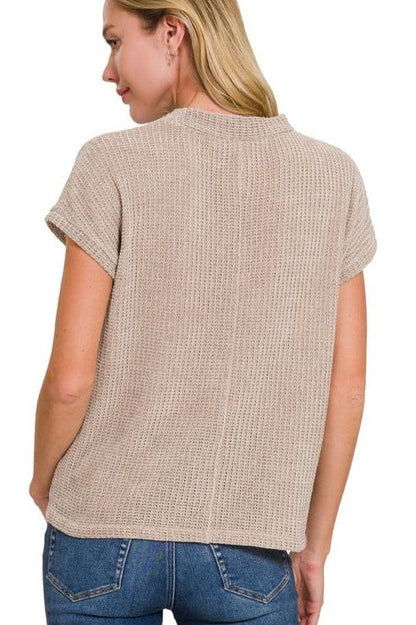 Athena Chenille Short Sleeve Knit Top