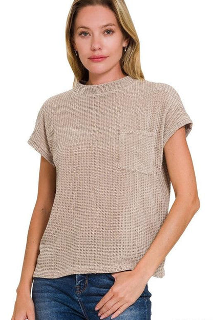 Athena Chenille Short Sleeve Knit Top