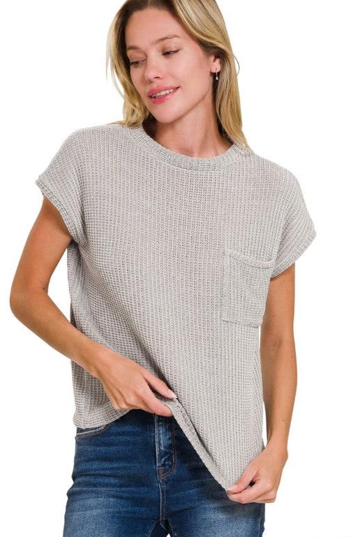 Athena Chenille Short Sleeve Knit Top