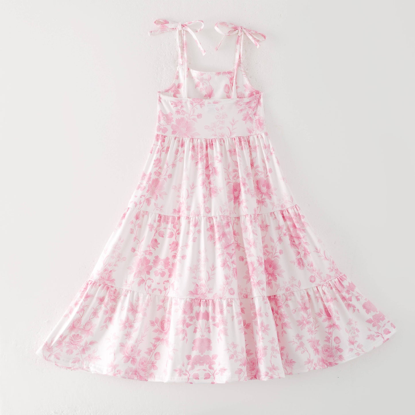 Girls Mayfield Floral Tiered Pink Dress