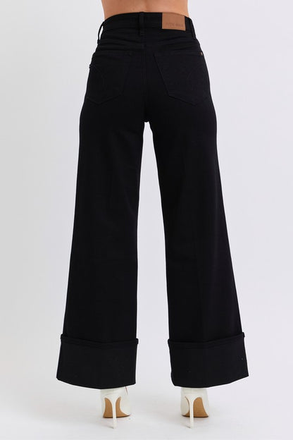 Judy Blue Black Retro Wide Leg Jeans