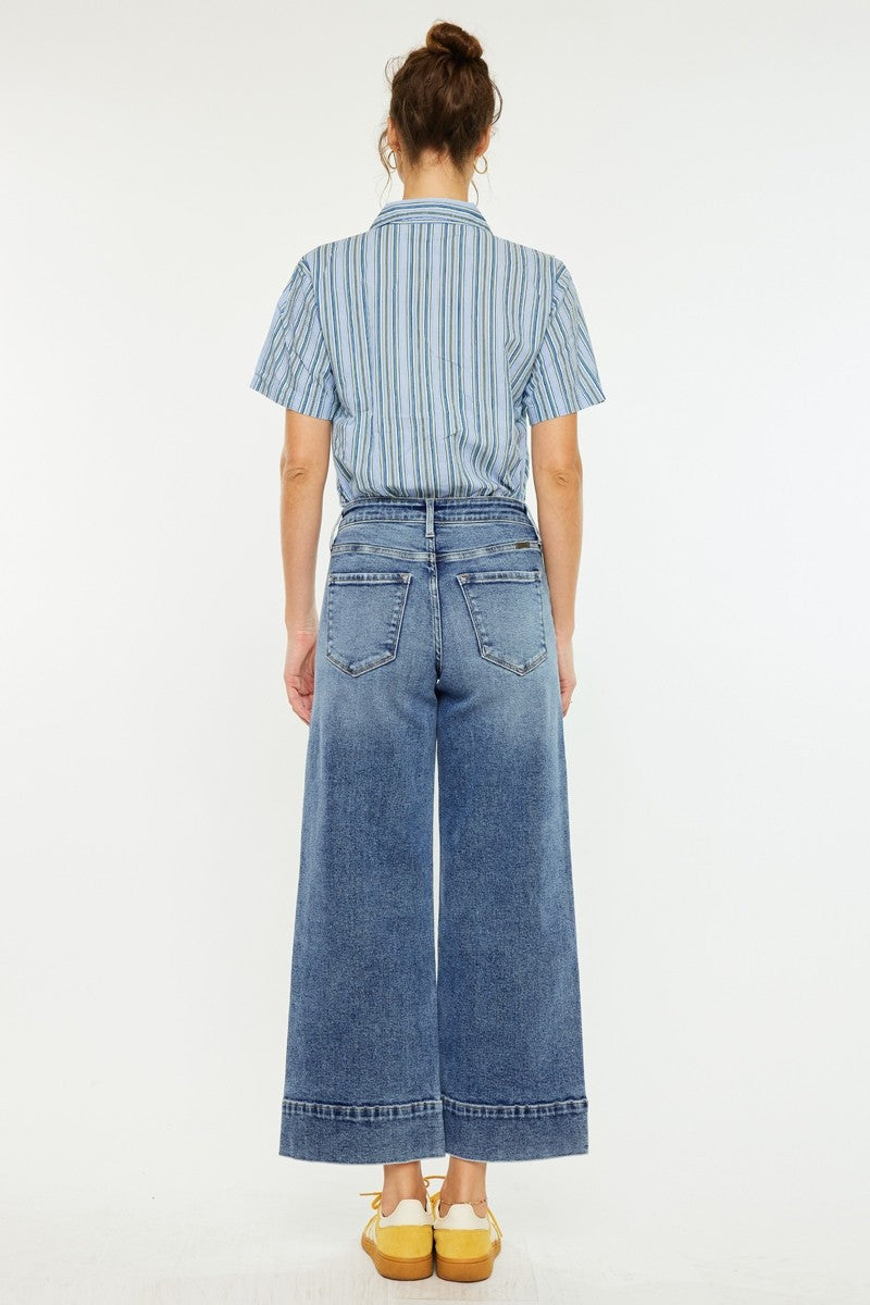 Kancan Nellie Crop Wide Leg Jeans