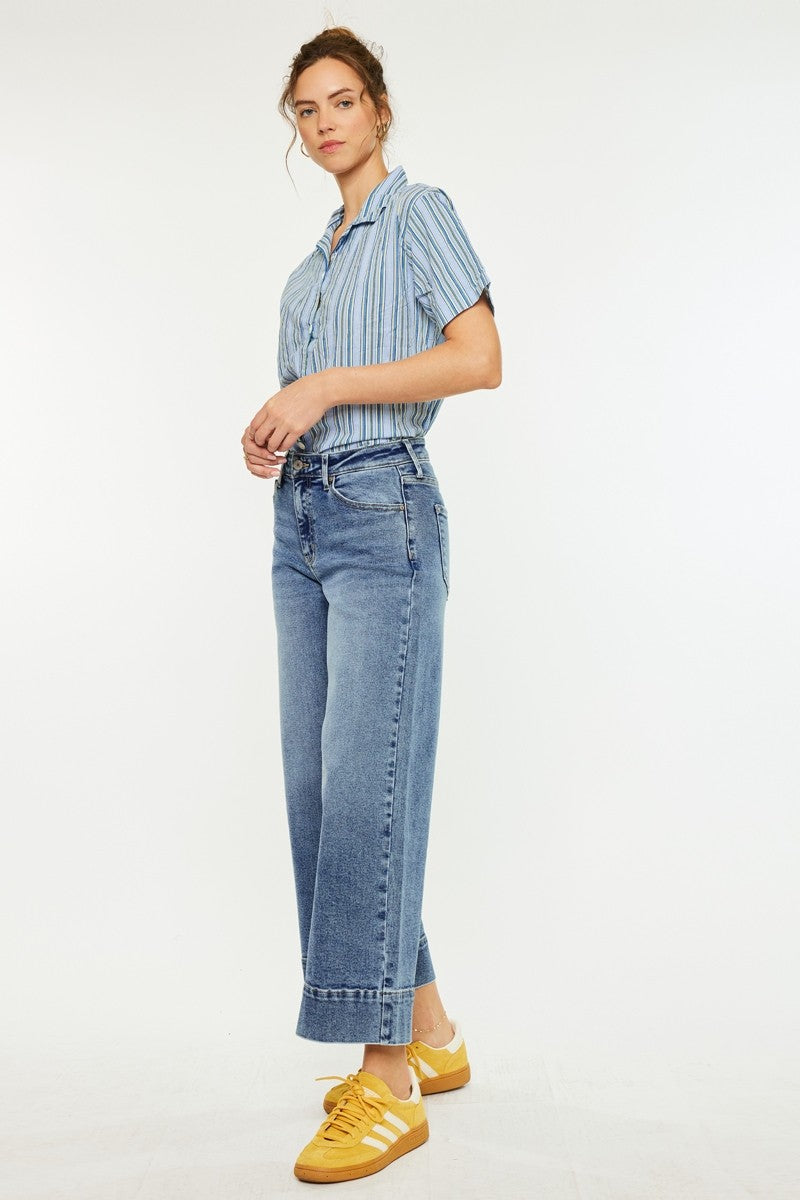 Kancan Nellie Crop Wide Leg Jeans