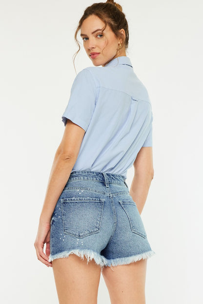 Kancan Diana Bleach Splatter Shorts