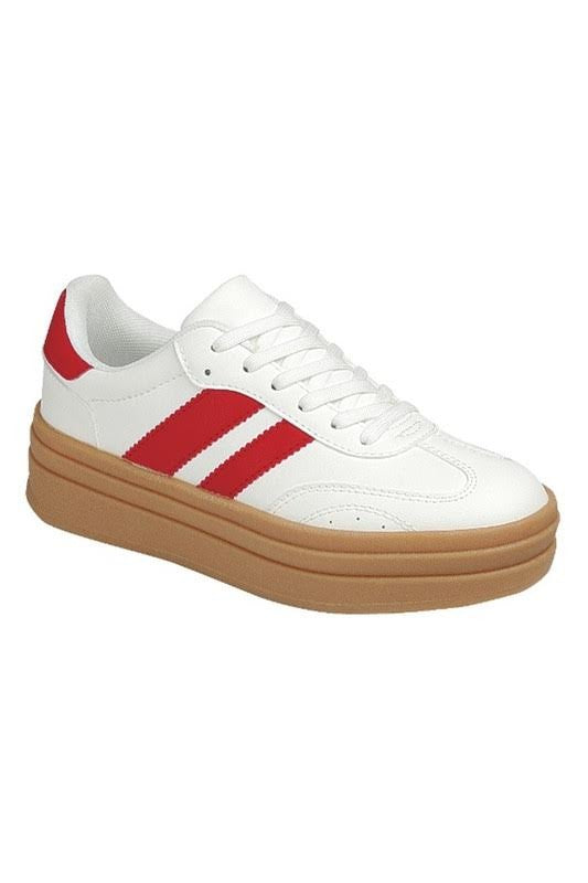 Topping Striped Platform Sneakers