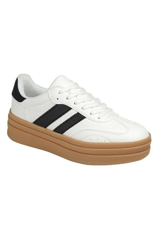 Topping Striped Platform Sneakers