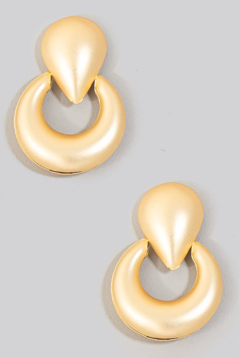 Dupont Matte Door Knocker Earrings