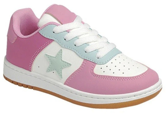 Girls Rita Pink Star Sneakers