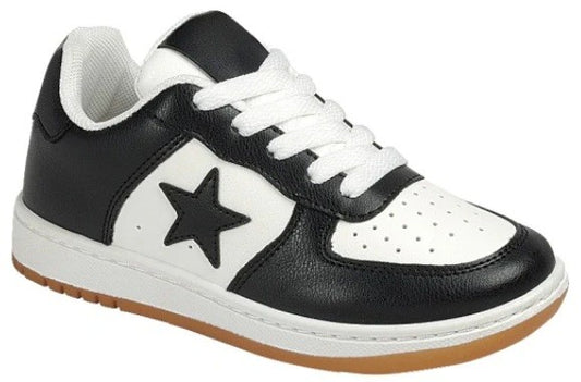 Girls Rita Black Star Sneakers