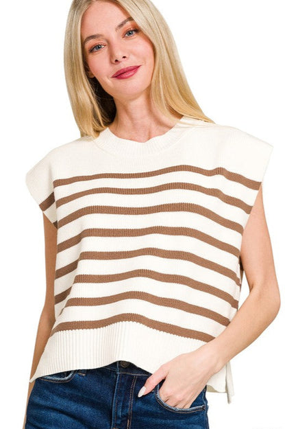 Carlsbad Striped Sleeveless Knit Top