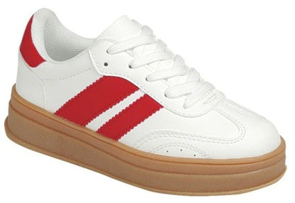 Girls Topping Striped Platform Sneakers