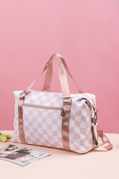 Checkered Duffel Bag