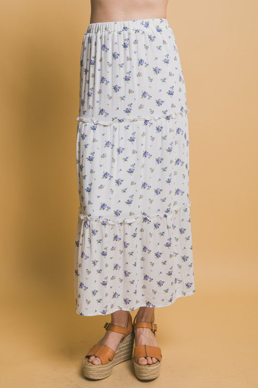 Buttercup Vintage Floral Maxi Skirt