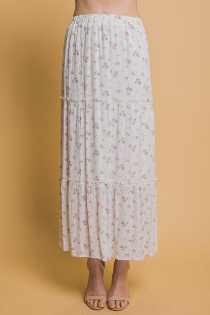 Buttercup Vintage Floral Maxi Skirt
