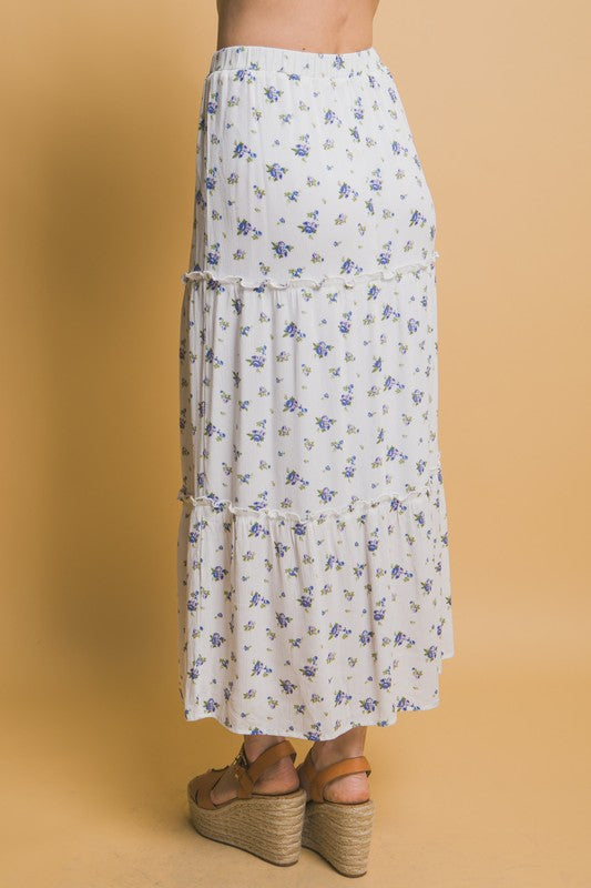 Buttercup Vintage Floral Maxi Skirt