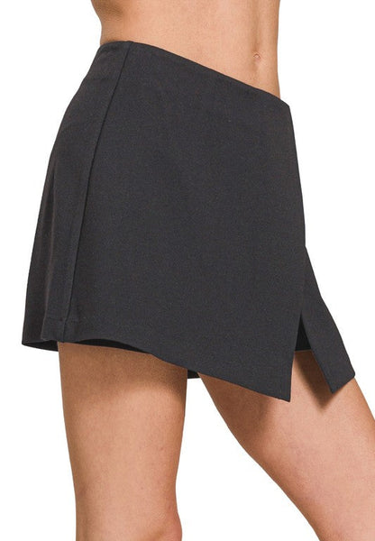 Rachel Wrap Black Skort