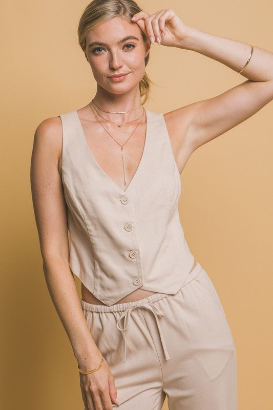 **SALE!** Sidney Linen Vest