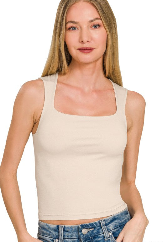 Ivy Square Neck Double Lined Tank