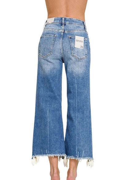 Zenana Omaha Cropped Straight MW Jeans