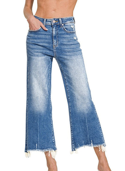Zenana Omaha Cropped Straight MW Jeans