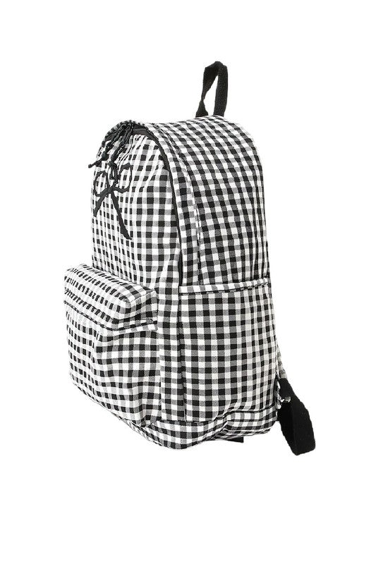 Gingham Bow Backpack